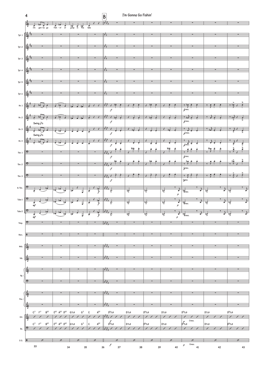 I'm Gonna Go Fishin' I'm Gonna Go Fishin' Jazz Ensemble scores gallery preview page 4