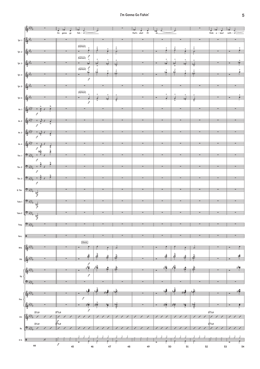 I'm Gonna Go Fishin' I'm Gonna Go Fishin' Jazz Ensemble scores gallery preview page 5