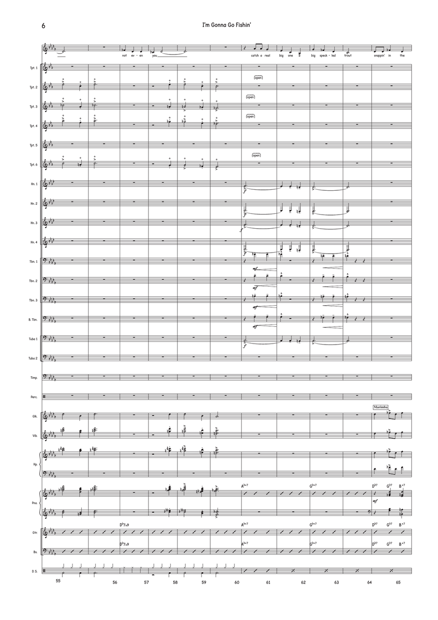 I'm Gonna Go Fishin' I'm Gonna Go Fishin' Jazz Ensemble scores gallery preview page 6