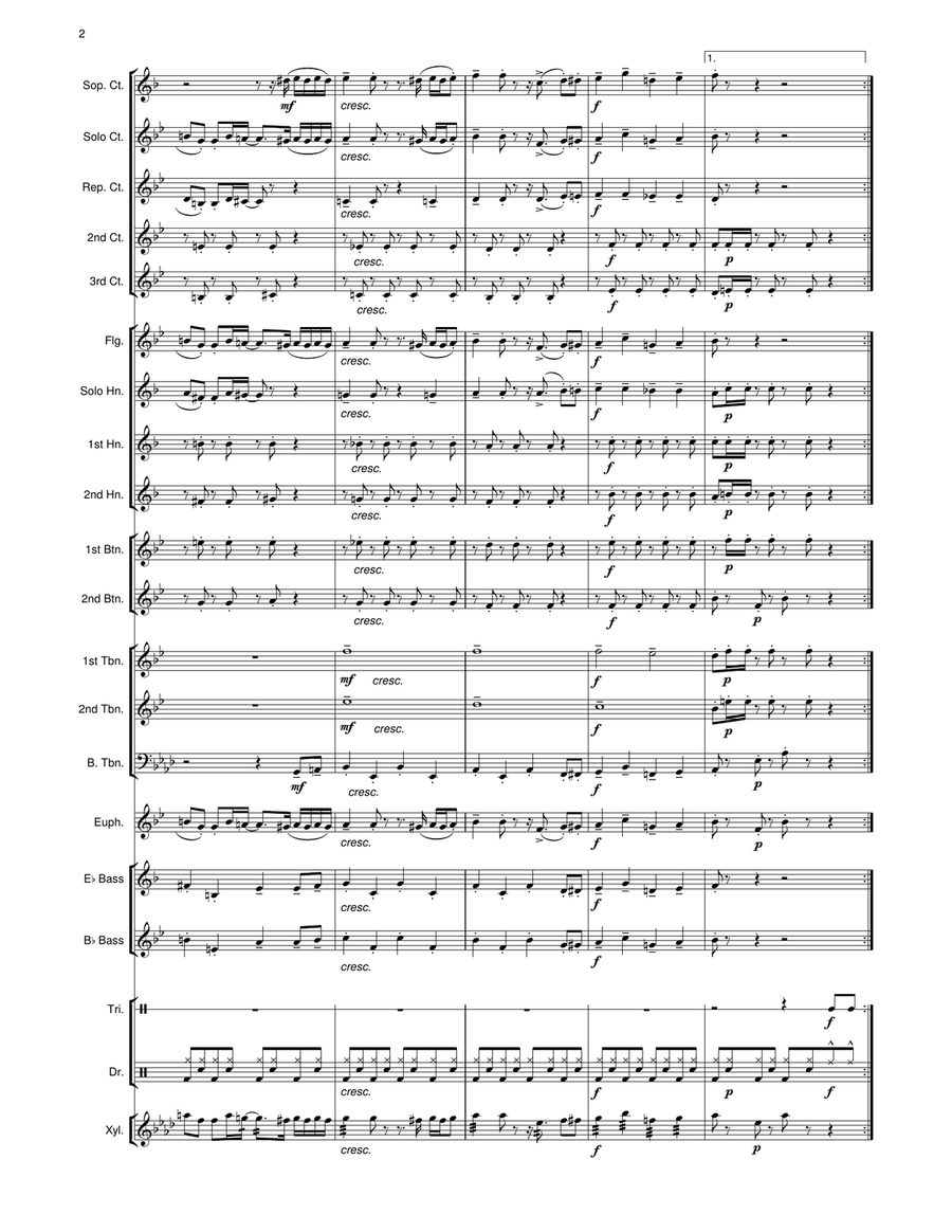 Thomas Theme Brass Band scores gallery preview page 3