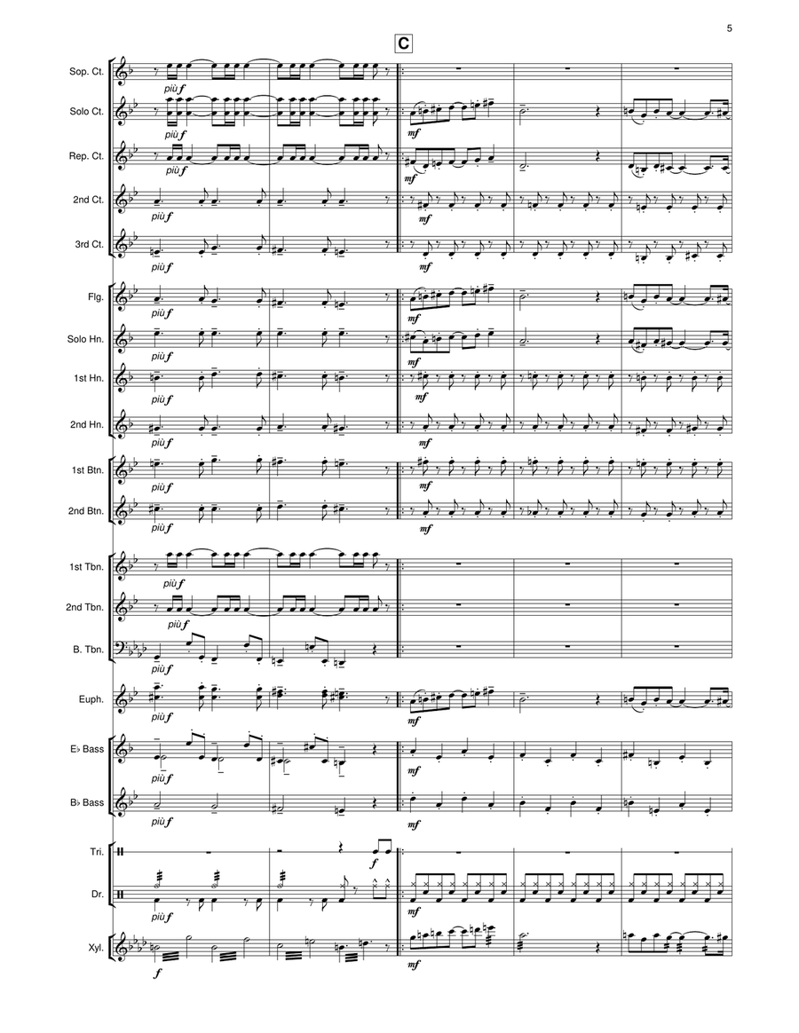 Thomas Theme Brass Band scores gallery preview page 6