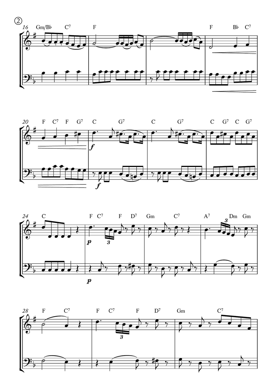 Eine kleine Nachtmusik Eine kleine Nachtmusik Brass Duet scores gallery preview page 2