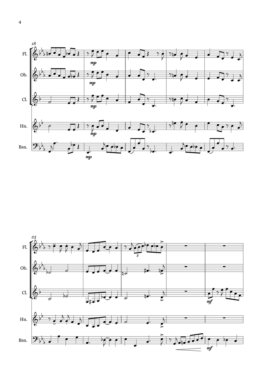 Five Brothers Five Brothers Woodwind Quintet scores gallery preview page 4