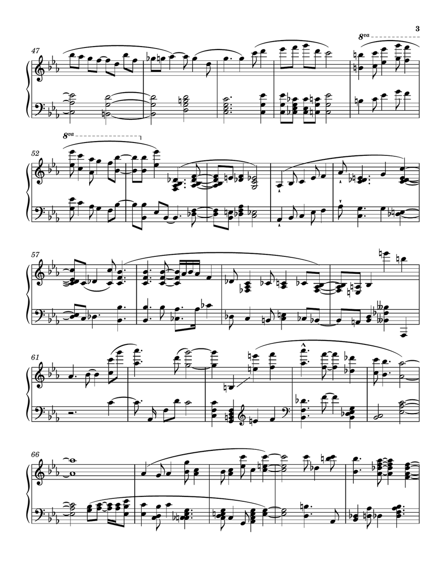 On The Sunny Side Of The Street Piano Solo scores gallery preview page 3