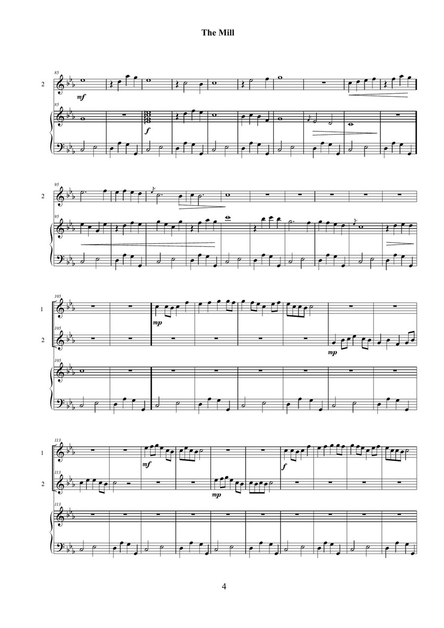 The Mill trio version The Mill trio version Piano Trio scores gallery preview page 5