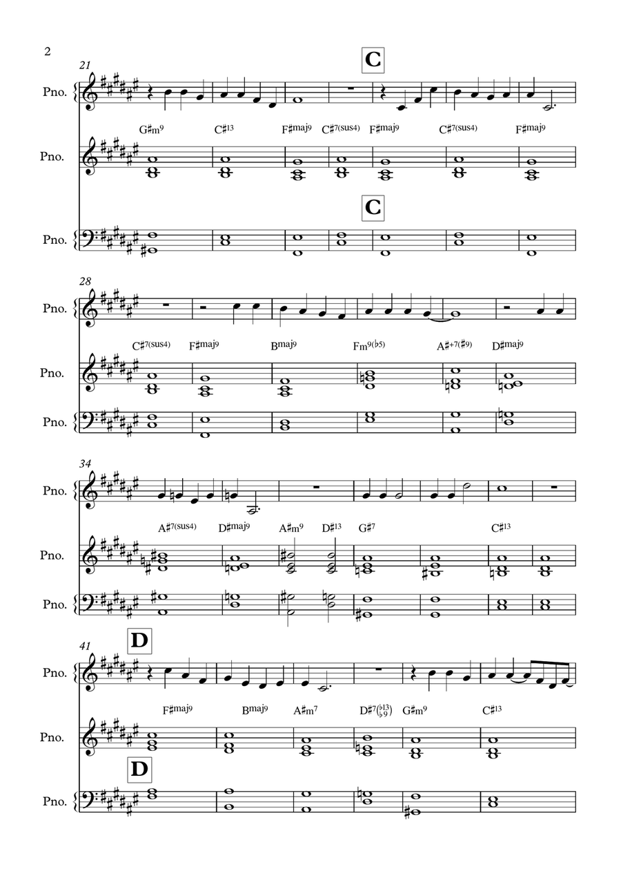You Are The Sunshine Of My Life Piano scores gallery preview page 2