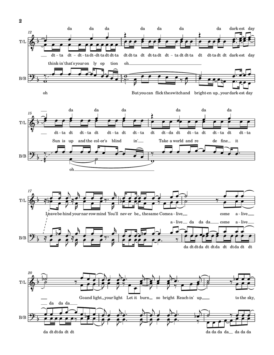 Come Alive Come Alive TTBB scores gallery preview page 2