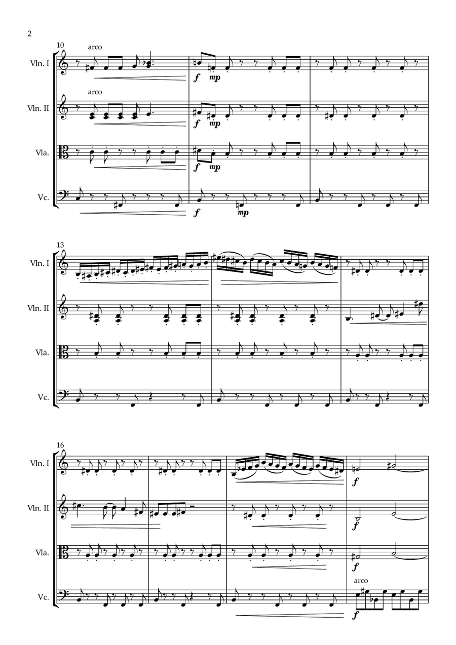 Theme From The Simpsons Theme From The Simpsons String Quartet scores gallery preview page 2