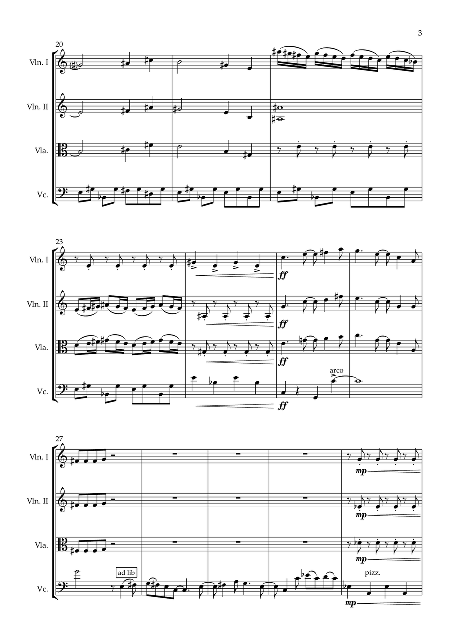 Theme From The Simpsons Theme From The Simpsons String Quartet scores gallery preview page 3