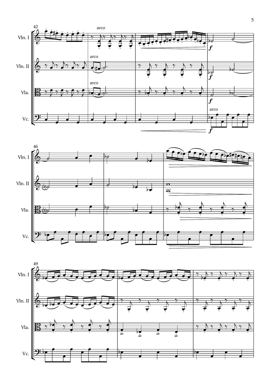 Theme From The Simpsons Theme From The Simpsons String Quartet scores gallery preview page 5