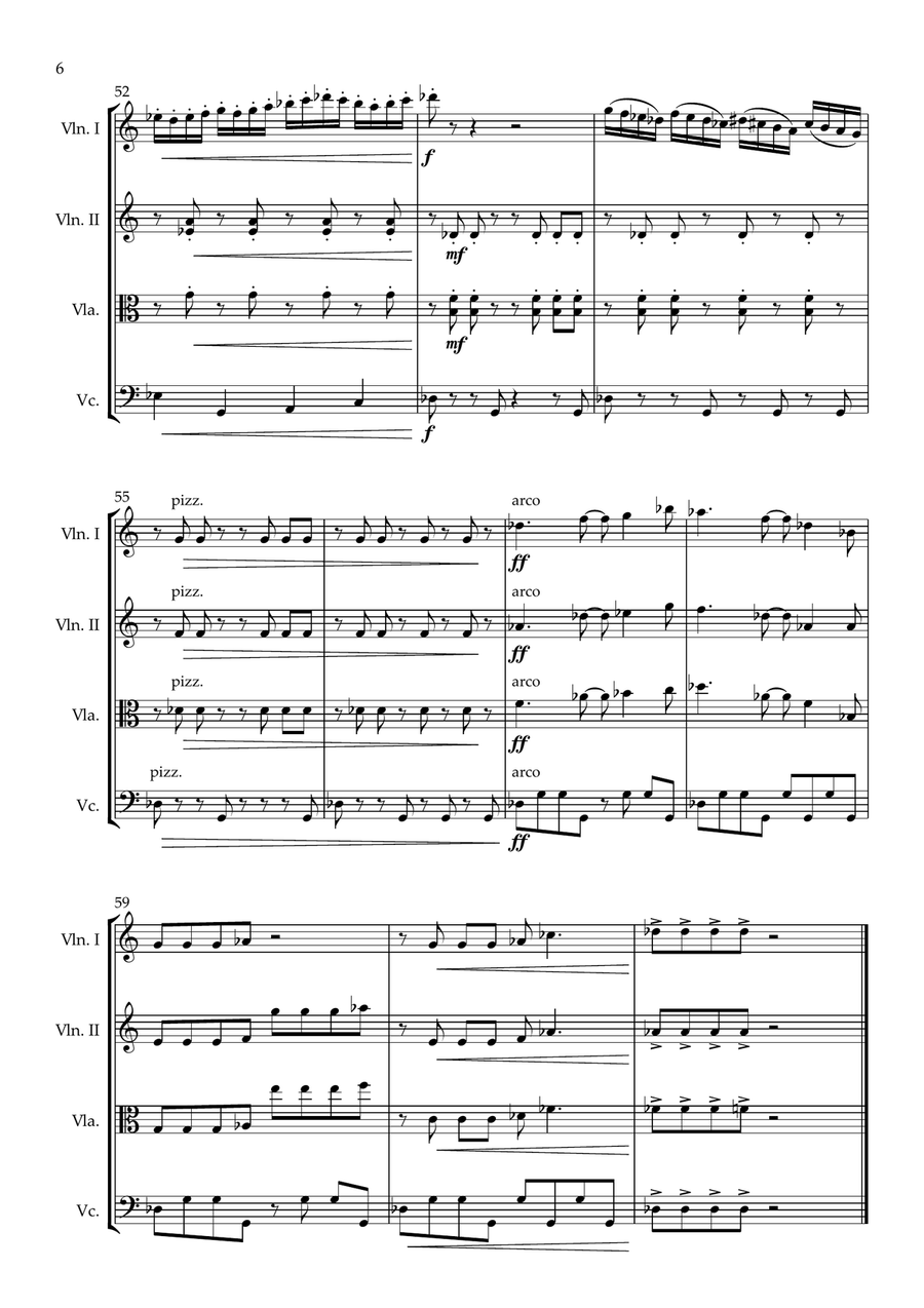 Theme From The Simpsons Theme From The Simpsons String Quartet scores gallery preview page 6