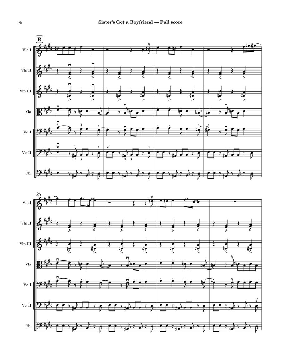 Sister's Got A Boyfriend String Orchestra scores gallery preview page 4