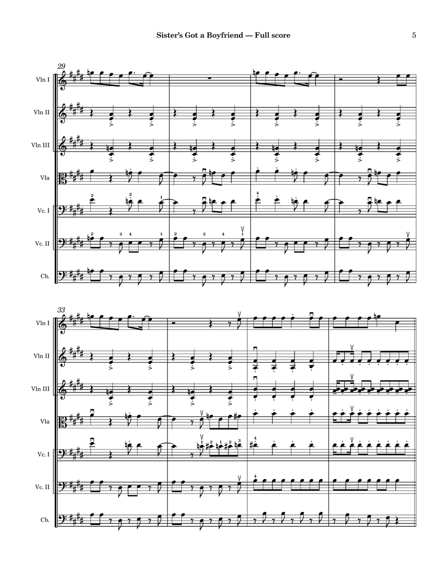 Sister's Got A Boyfriend String Orchestra scores gallery preview page 5