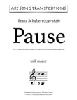 SCHUBERT: Pause, D. 795 no. 12 (transposed to F major)
