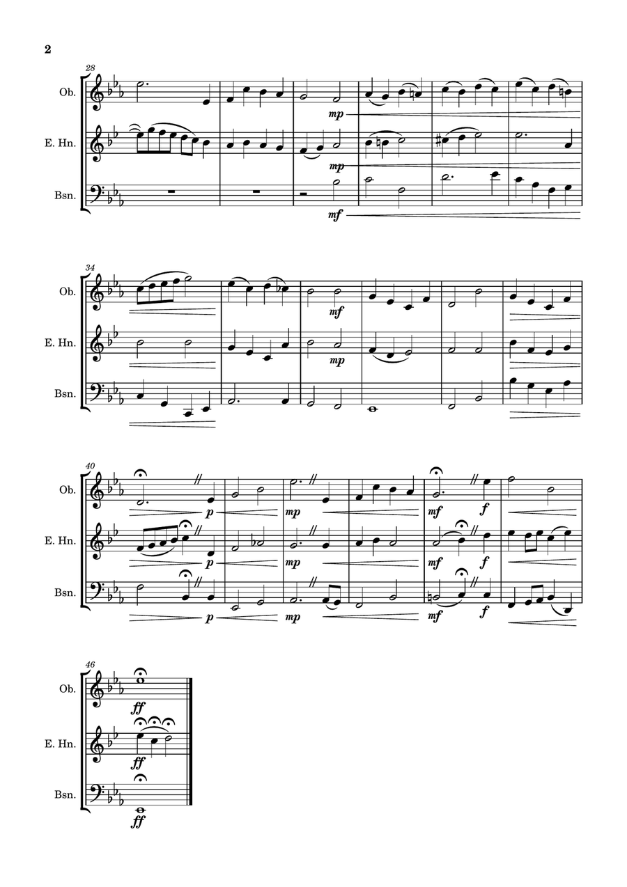 Let All the World in Every Corner Sing Woodwind Trio scores gallery preview page 2