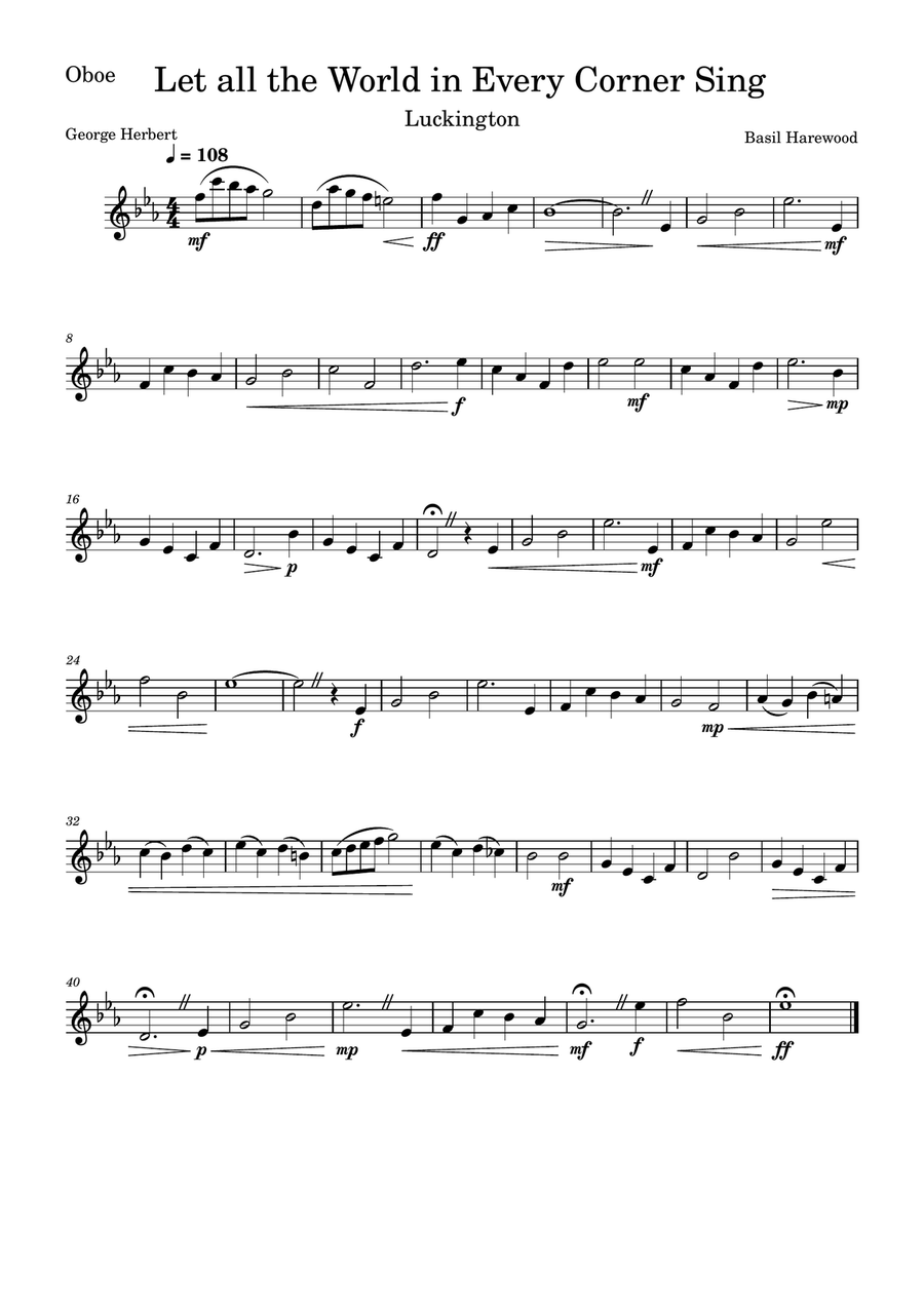 Let All the World in Every Corner Sing Woodwind Trio scores gallery preview page 3