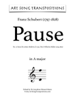 SCHUBERT: Pause, D. 795 no. 12 (transposed to A major)