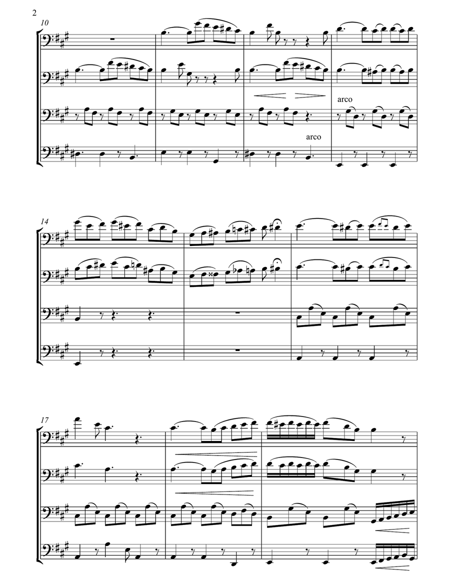 Tornami a dir che M'ami Tornami a dir che M'ami String Quartet scores gallery preview page 2