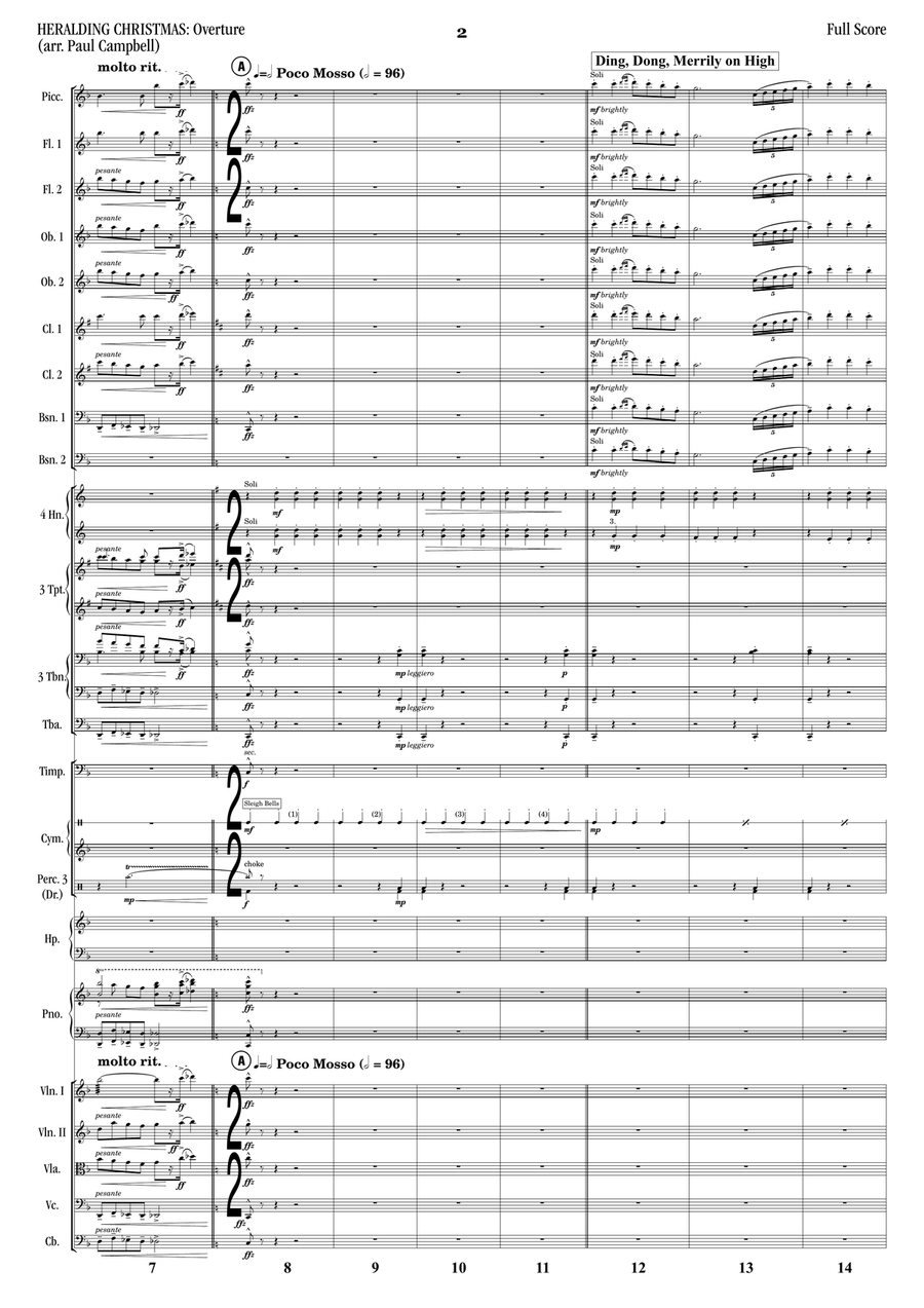Heralding Christmas: Overture Full Orchestra scores gallery preview page 2