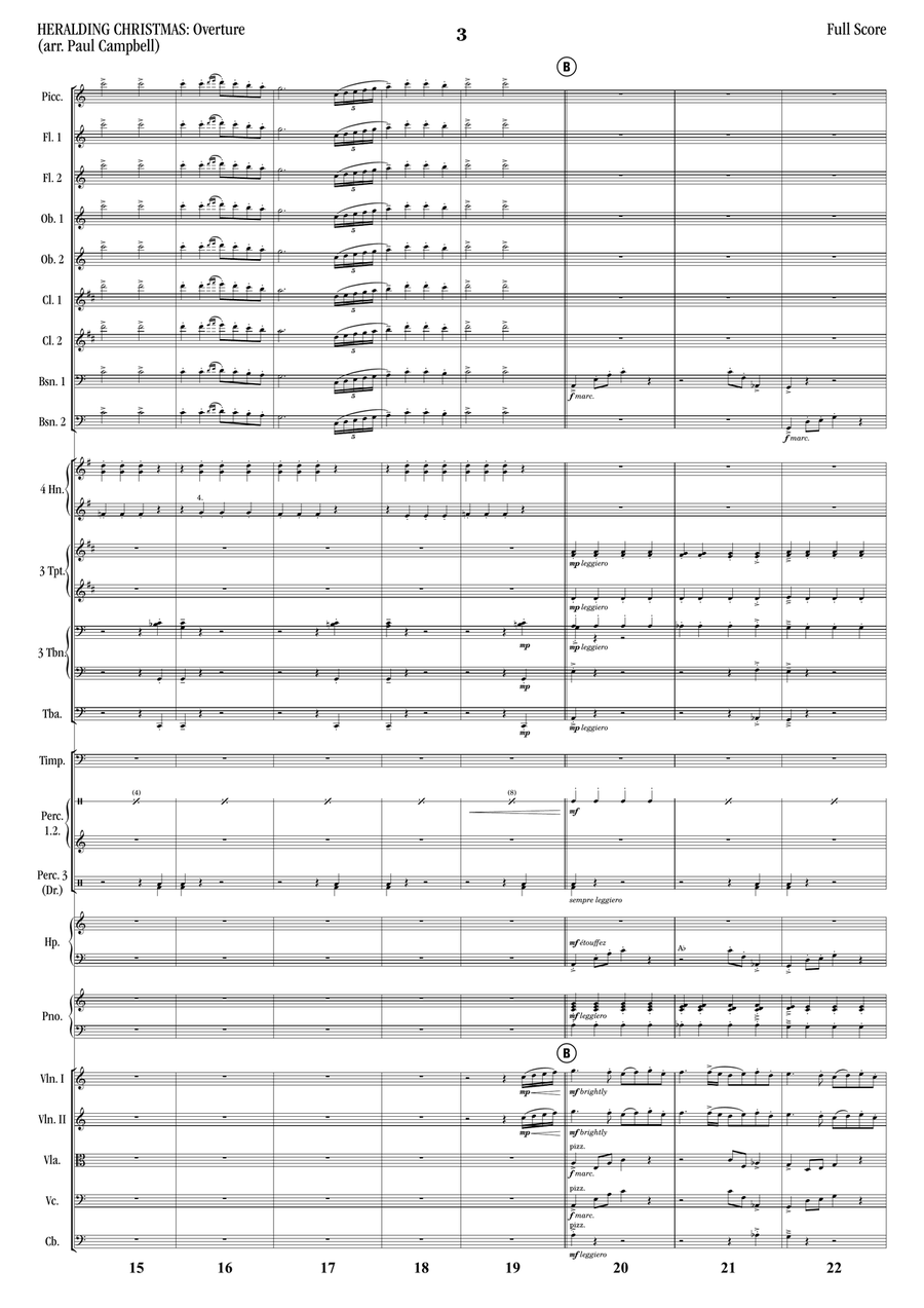 Heralding Christmas: Overture Full Orchestra scores gallery preview page 3