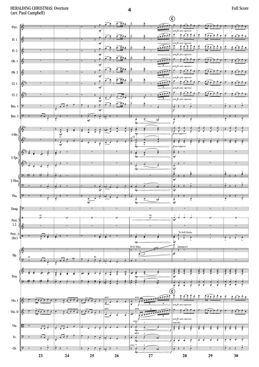Heralding Christmas: Overture Full Orchestra scores gallery preview page 4