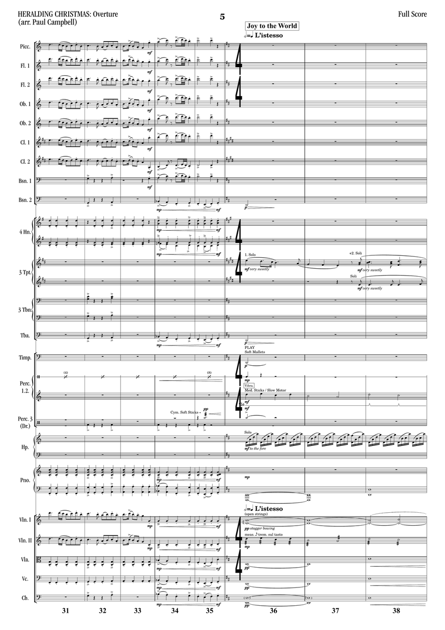 Heralding Christmas: Overture Full Orchestra scores gallery preview page 5