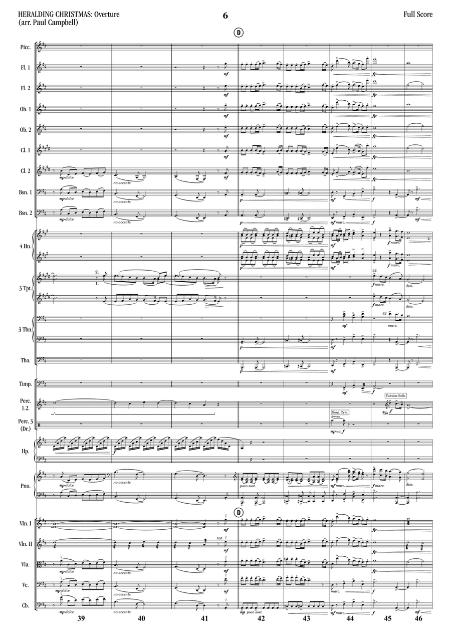 Heralding Christmas: Overture Full Orchestra scores gallery preview page 6