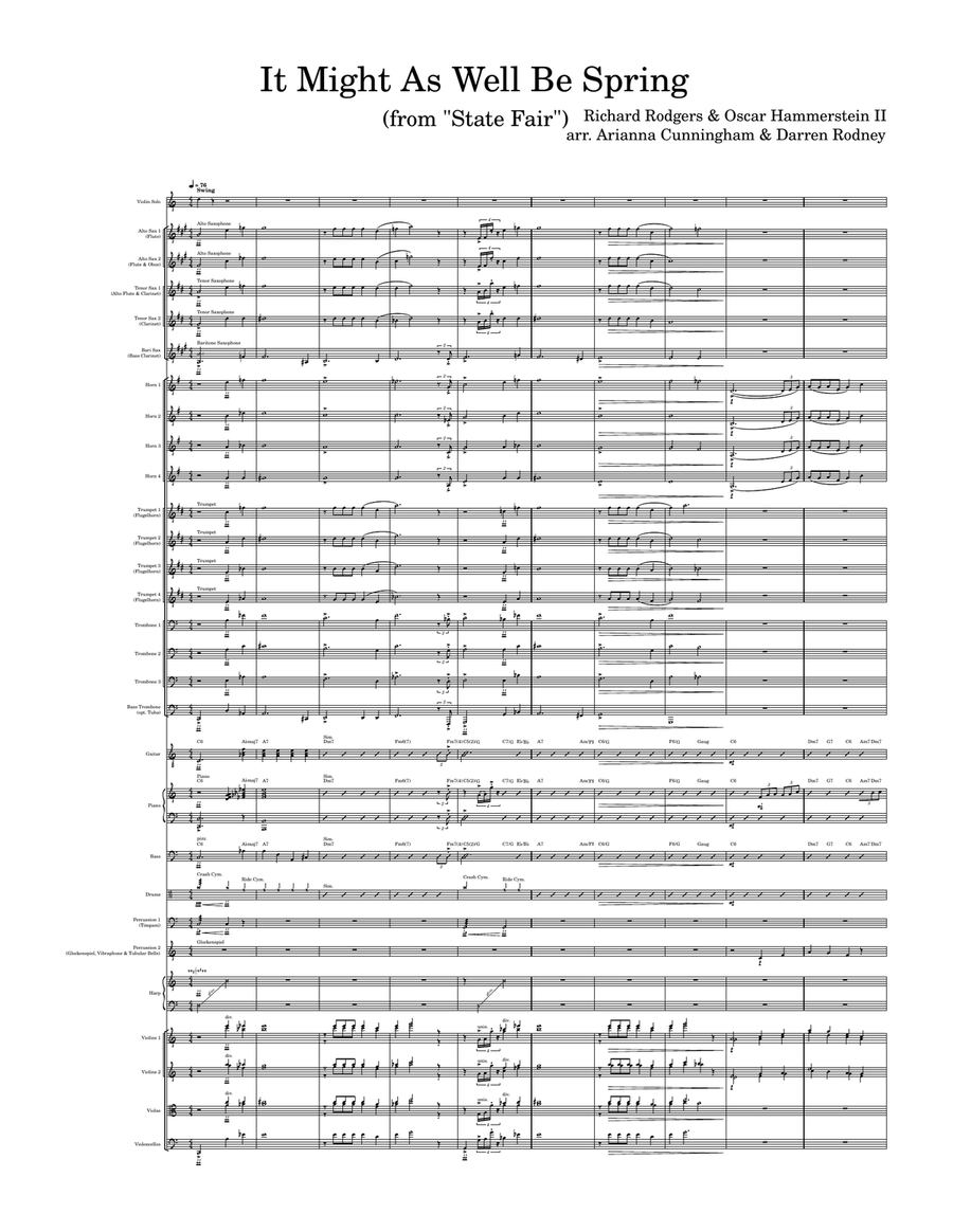 It Might As Well Be Spring Jazz Ensemble scores gallery preview page 1