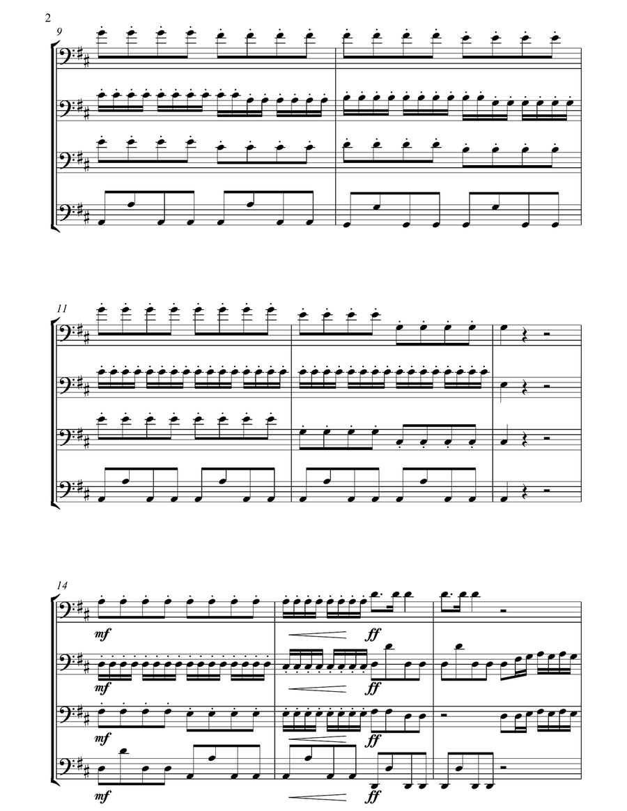 Gloria - Score Only Gloria - Score Only String Quartet scores gallery preview page 2