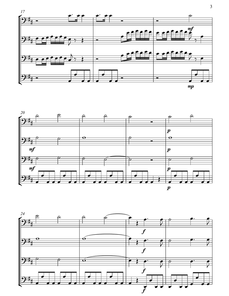 Gloria - Score Only Gloria - Score Only String Quartet scores gallery preview page 3