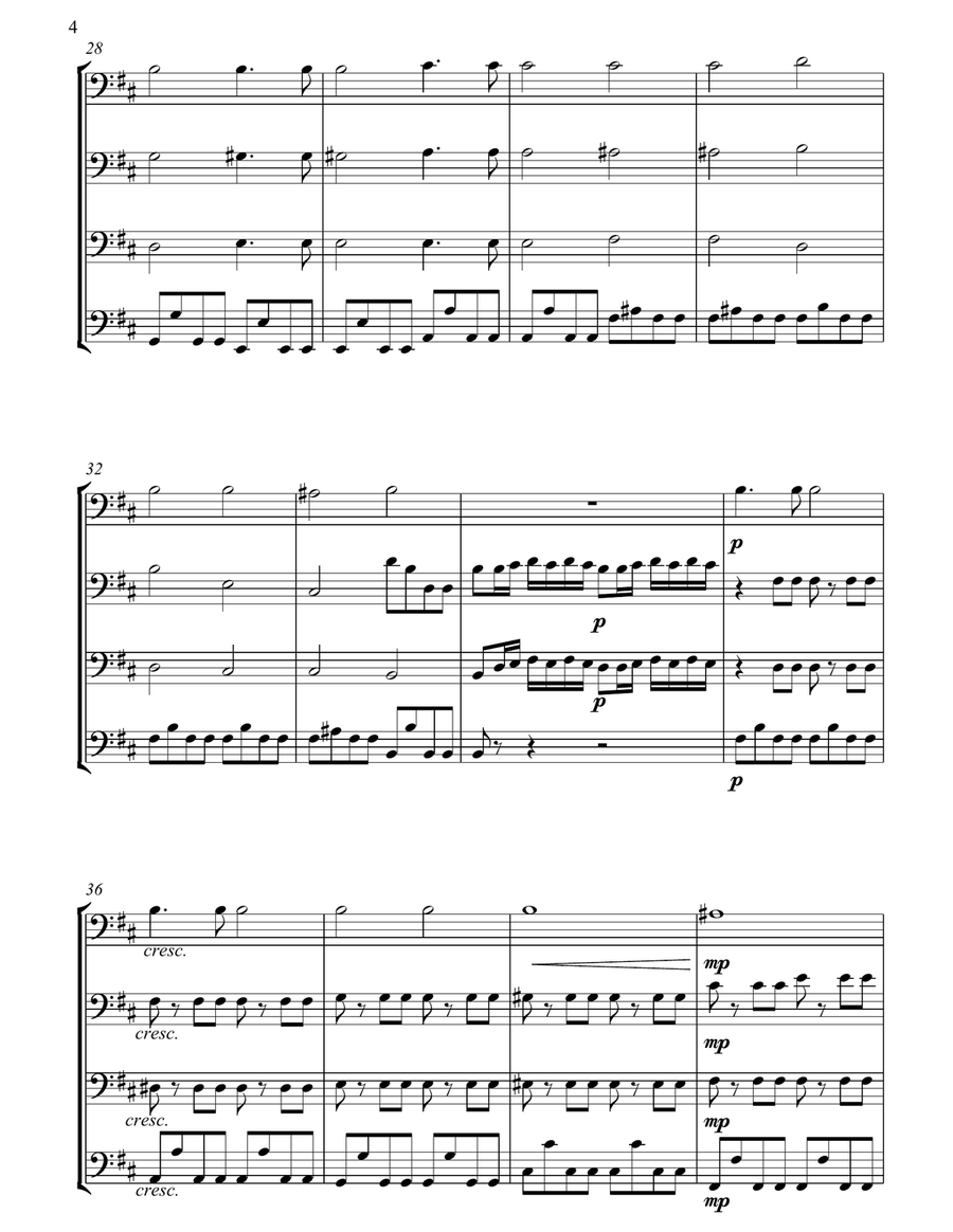 Gloria - Score Only Gloria - Score Only String Quartet scores gallery preview page 4