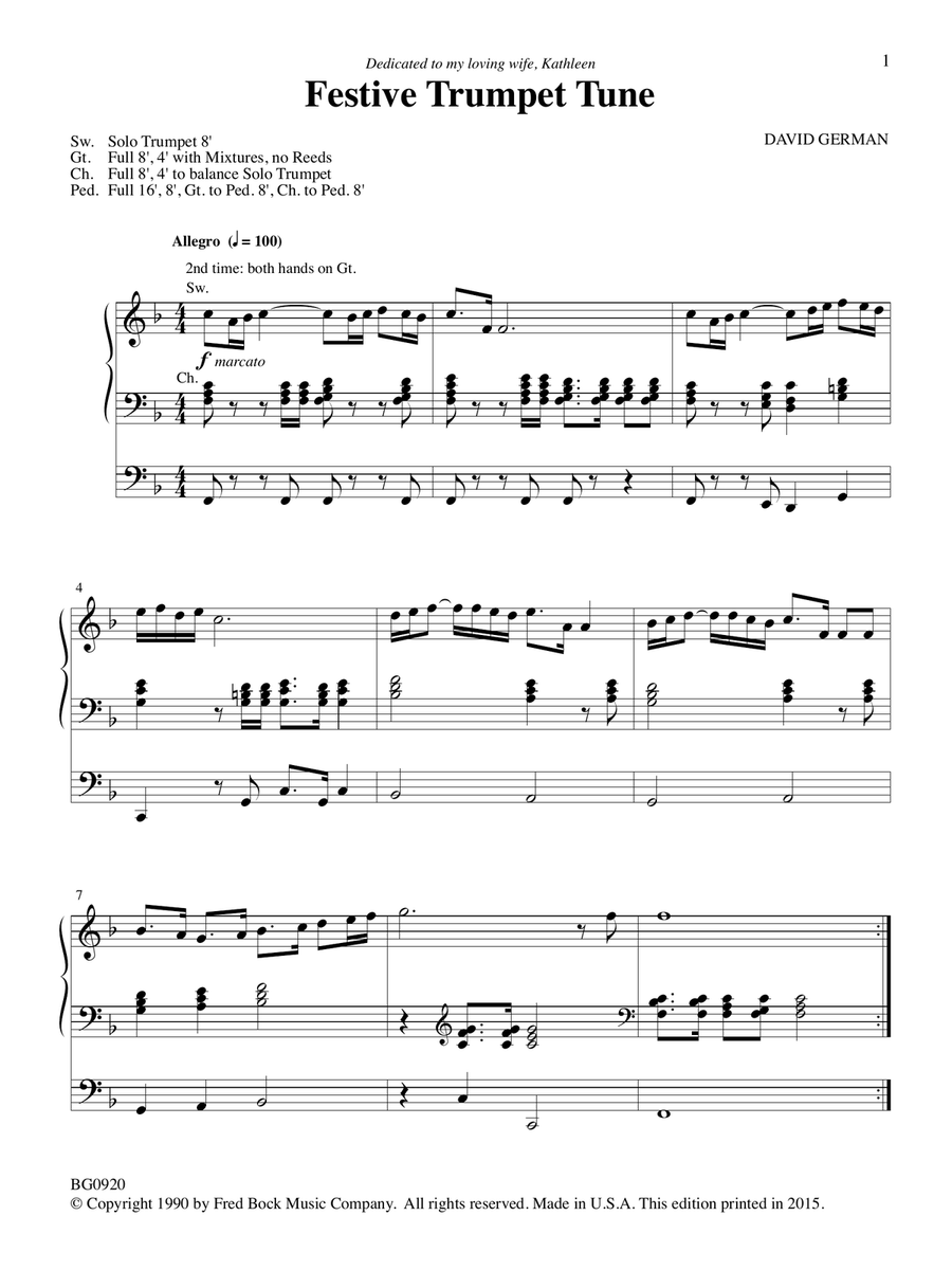 Festive Trumpet Tune Festive Trumpet Tune Trumpet scores gallery preview page 1
