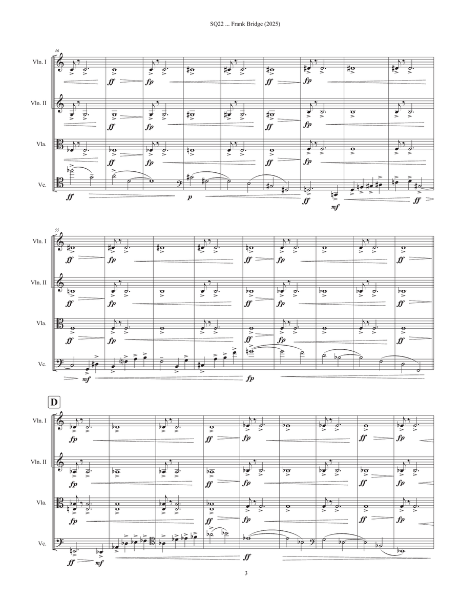 SQ22 ... Frank Bridge (2025) - Score Only String Quartet scores gallery preview page 5