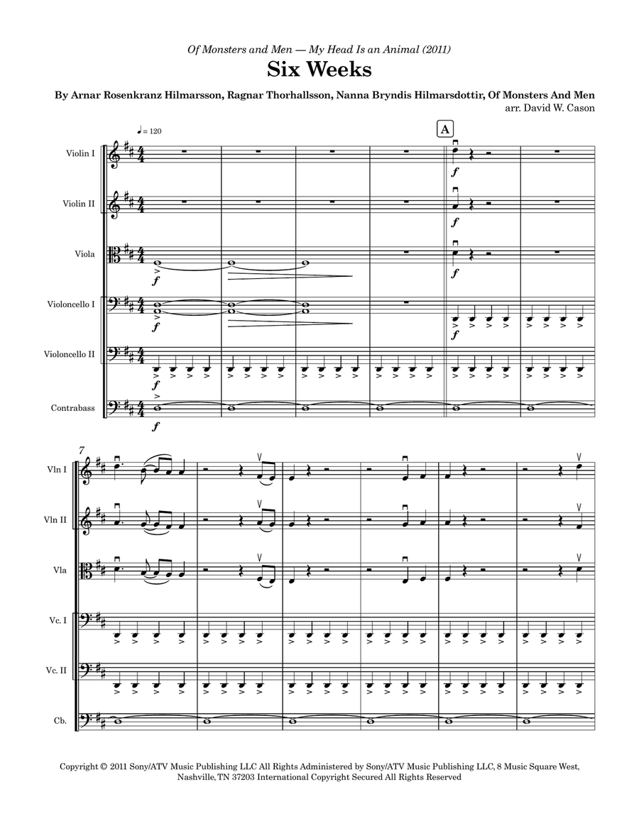 Six Weeks String Orchestra scores gallery preview page 1
