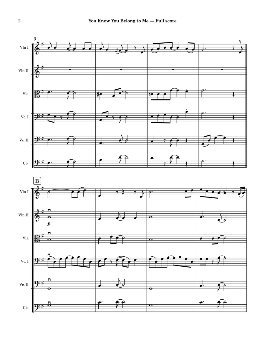 You Know You Belong To Me String Orchestra scores gallery preview page 2