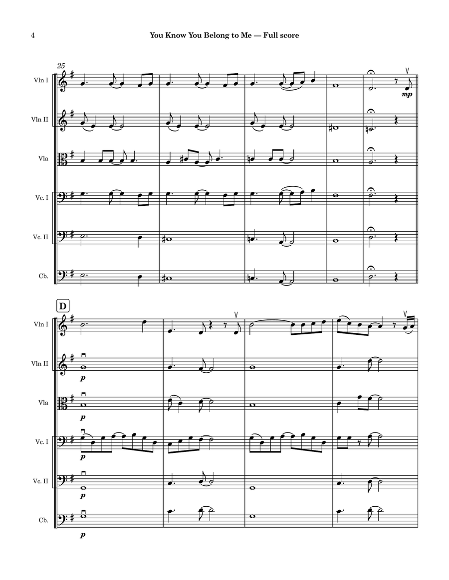 You Know You Belong To Me String Orchestra scores gallery preview page 4