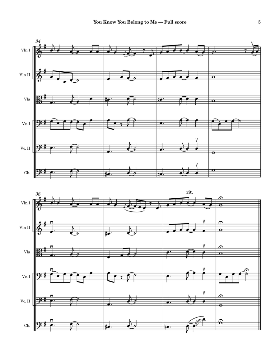 You Know You Belong To Me String Orchestra scores gallery preview page 5