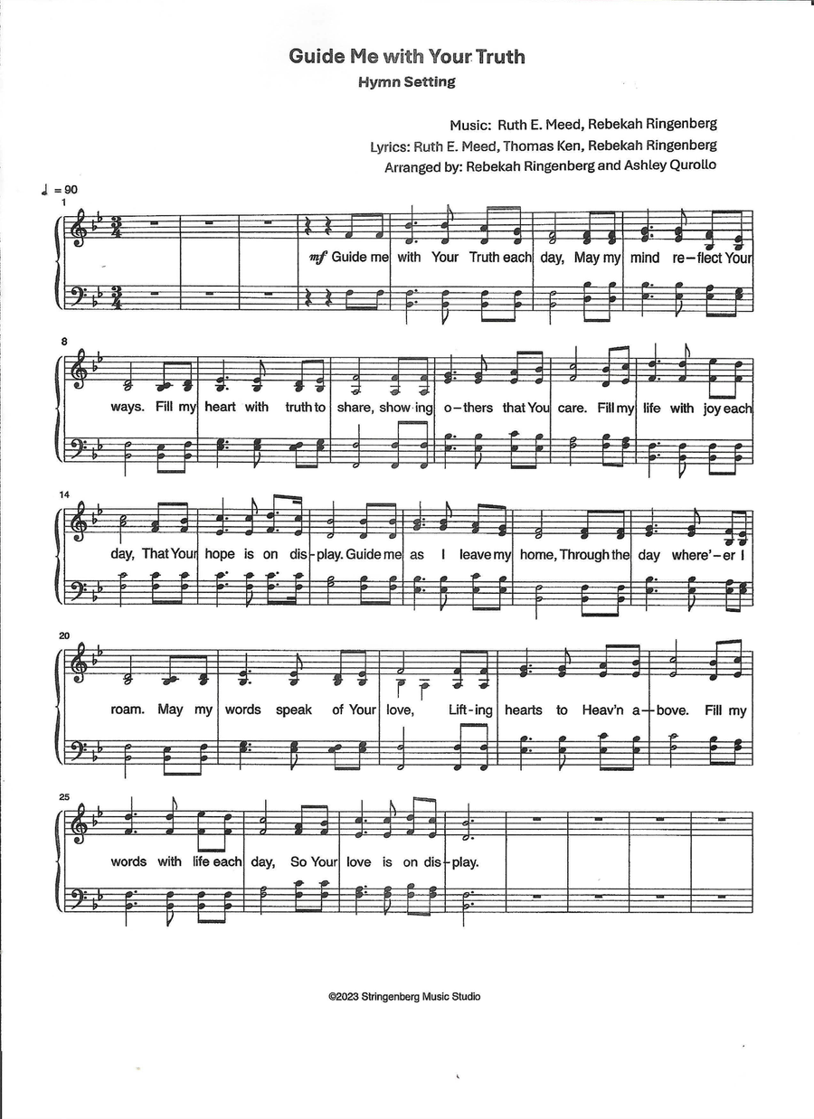 Guide Me With Your Truth Hymn Setting Piano, Vocal scores gallery preview page 3