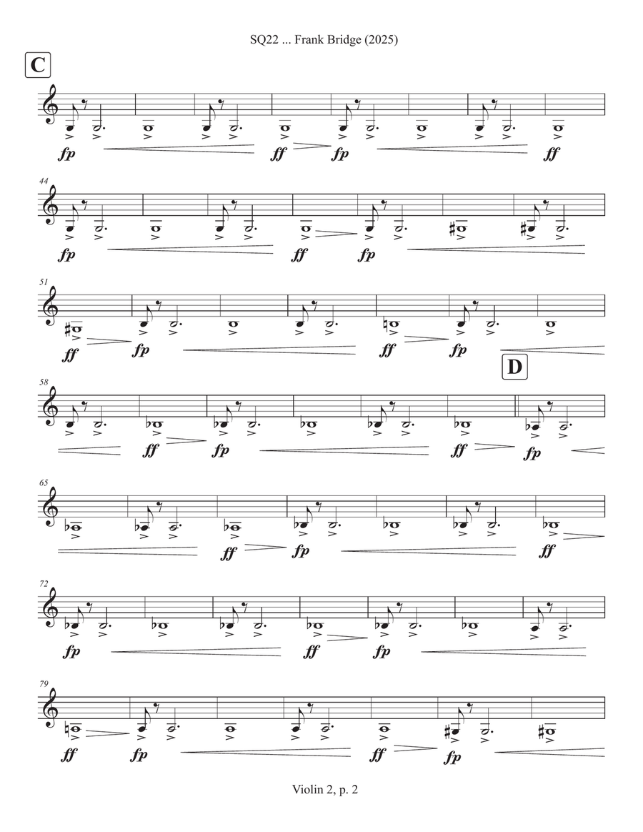 SQ22 ... Frank Bridge (2025) Chamber Music scores gallery preview page 2