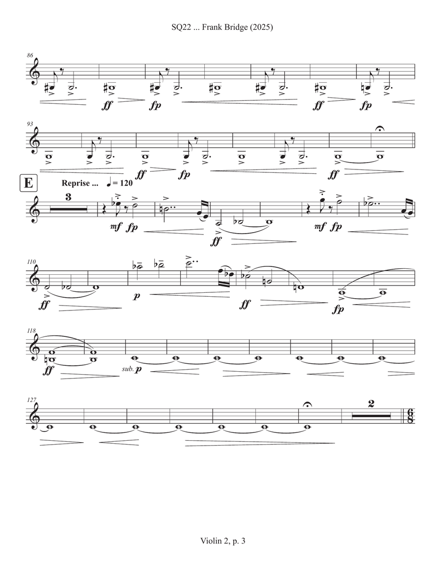 SQ22 ... Frank Bridge (2025) Chamber Music scores gallery preview page 3