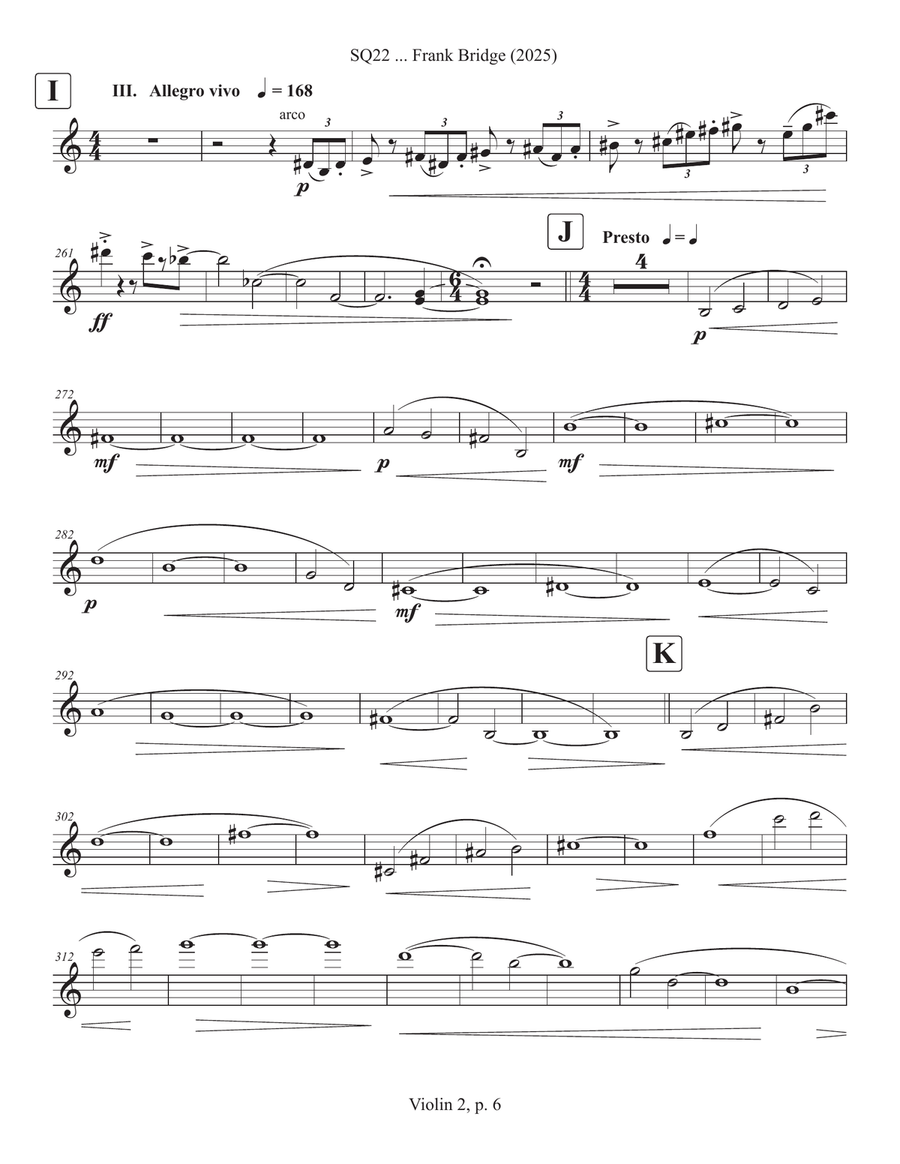 SQ22 ... Frank Bridge (2025) Chamber Music scores gallery preview page 6