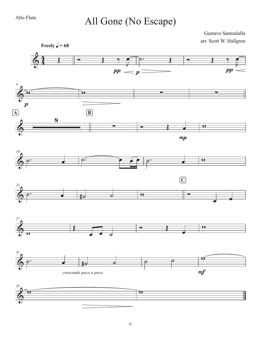 All Gone No Escape All Gone No Escape Chamber Music scores gallery preview page 1