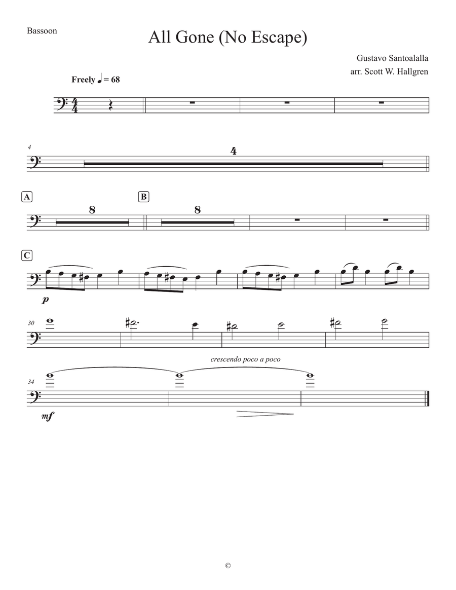 All Gone No Escape All Gone No Escape Chamber Music scores gallery preview page 2