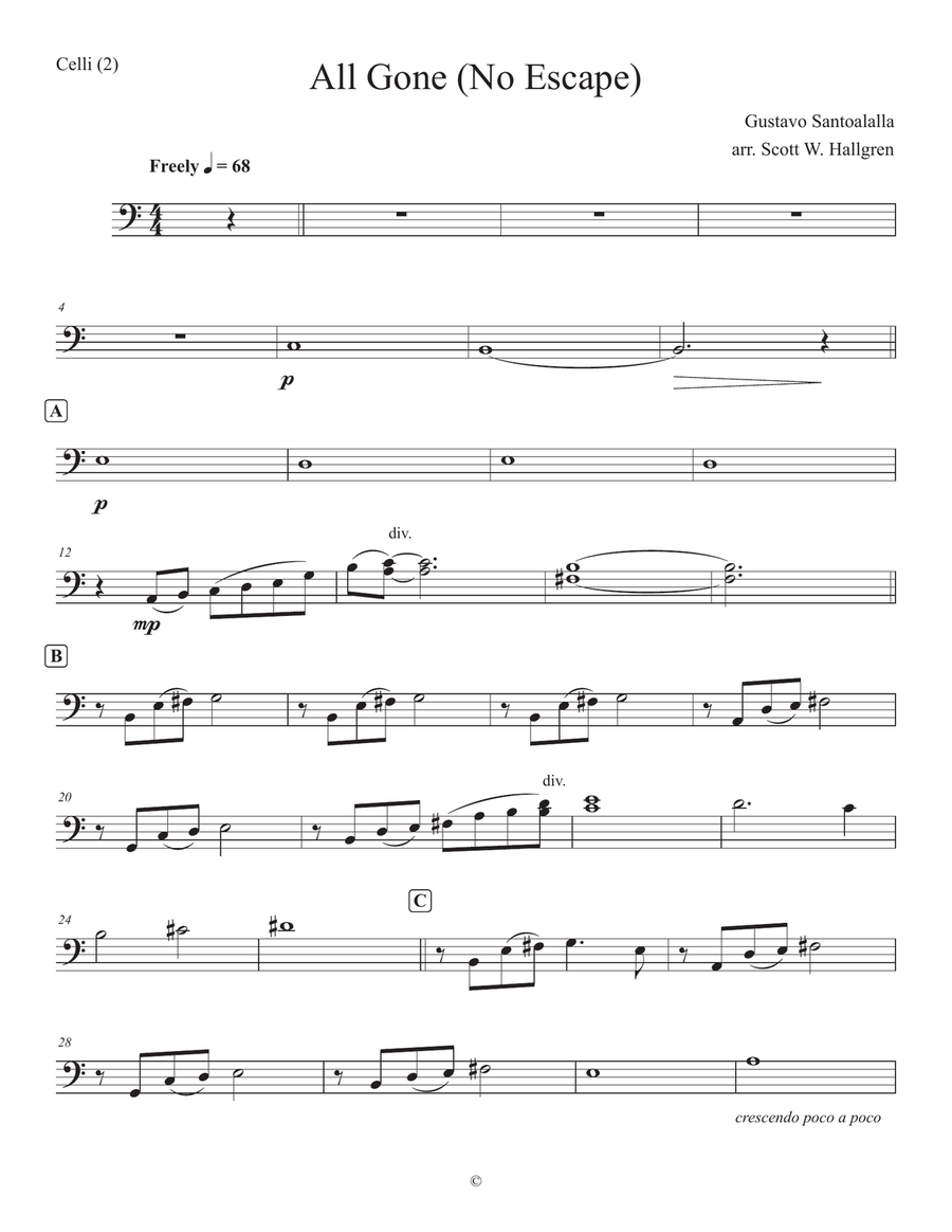 All Gone No Escape All Gone No Escape Chamber Music scores gallery preview page 3