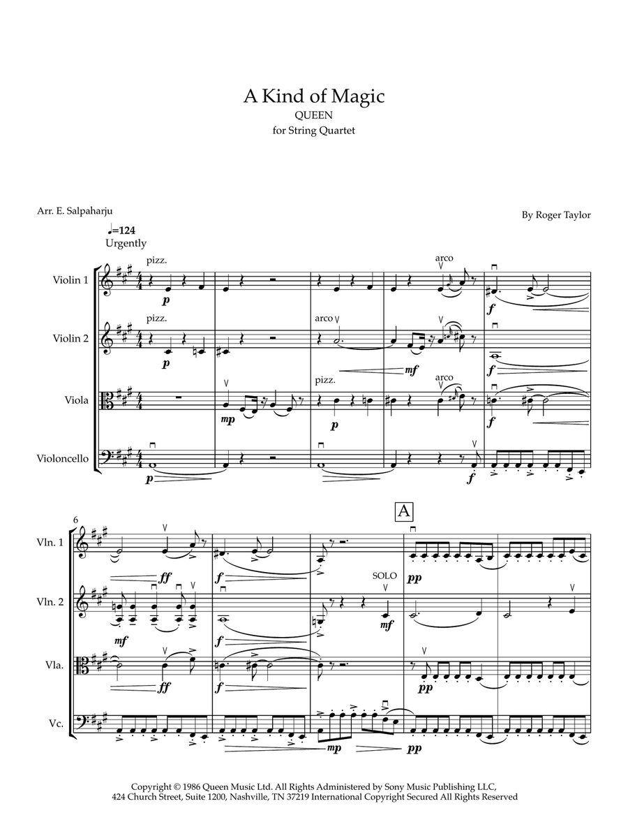 A Kind Of Magic A Kind Of Magic String Quartet scores gallery preview page 2