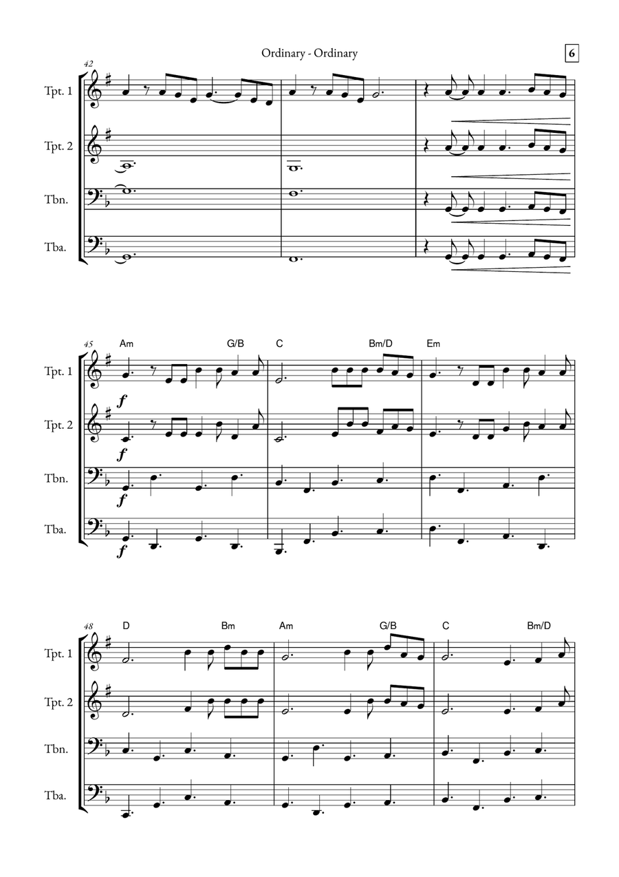 Ordinary Brass Quartet scores gallery preview page 6