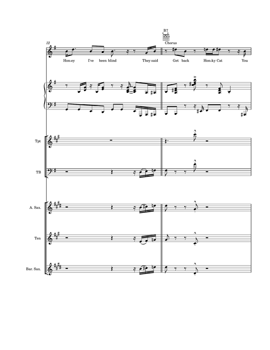 Honky Cat Small Ensemble scores gallery preview page 6