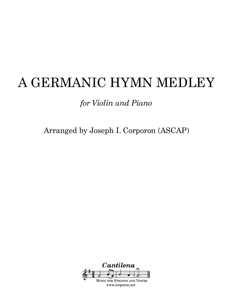 A Germanic Hymn Medley for Violin and Piano Violin Solo scores gallery preview page 1