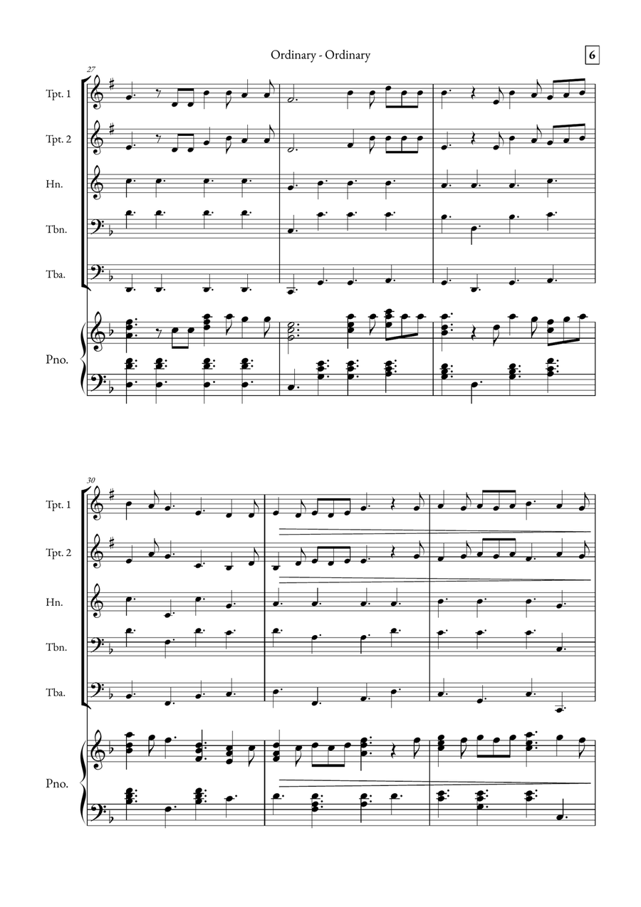 Ordinary Small Ensemble scores gallery preview page 6
