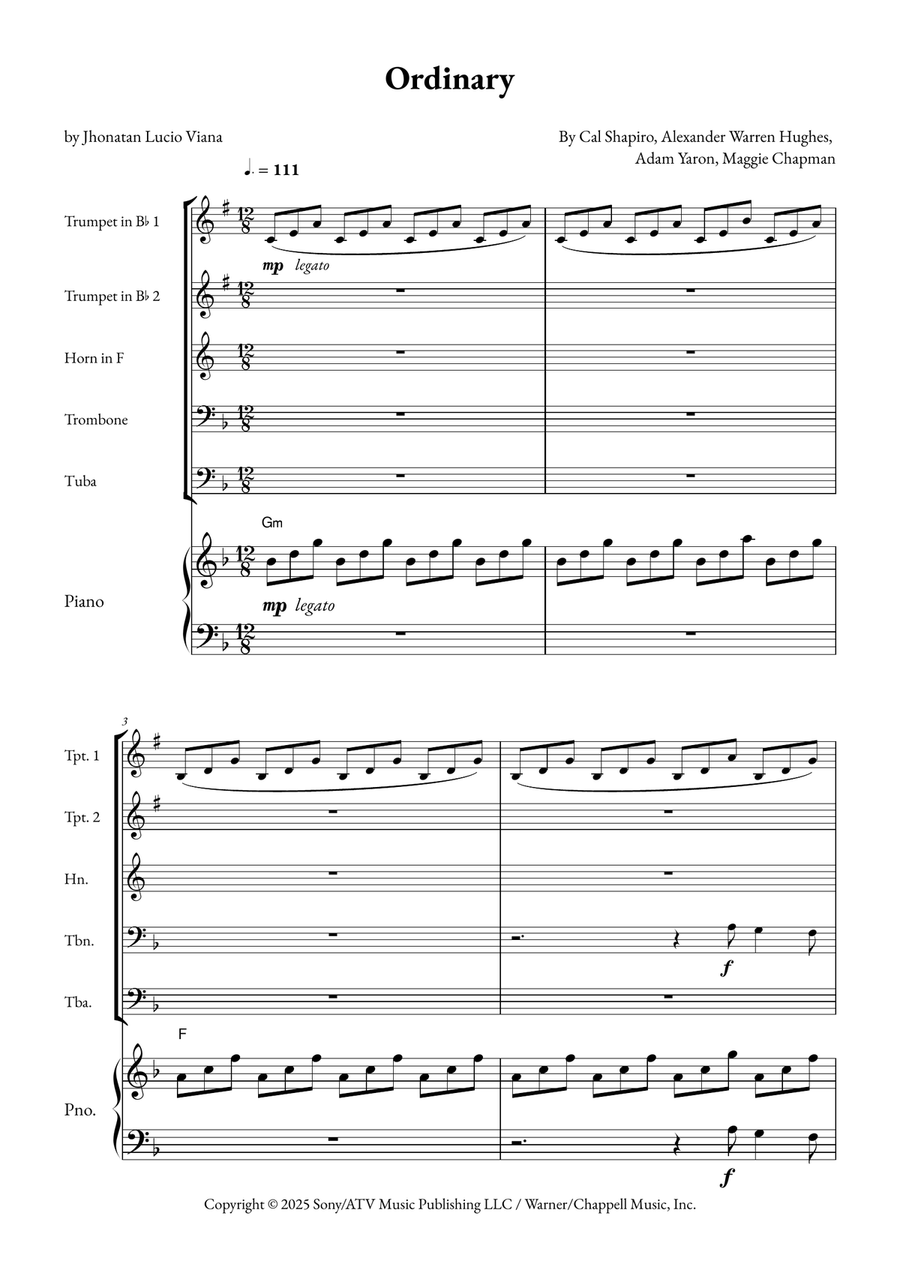 Ordinary Small Ensemble scores gallery preview page 1